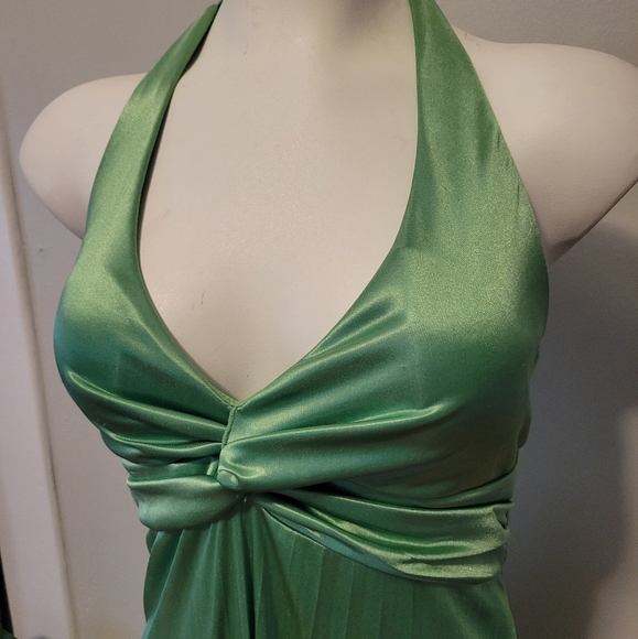 Sz 3 Green Evening Gown Dress - Picture 3 of 9